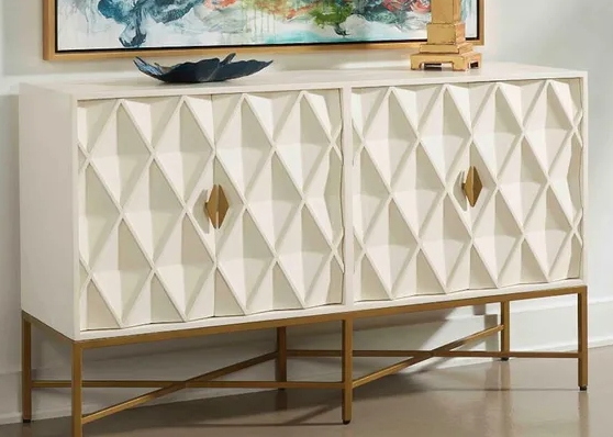 Geometric credenza