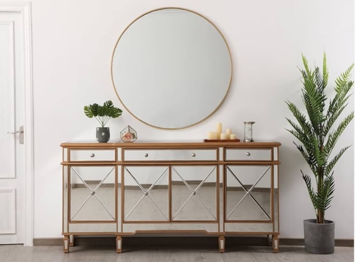 Mirrored credenza