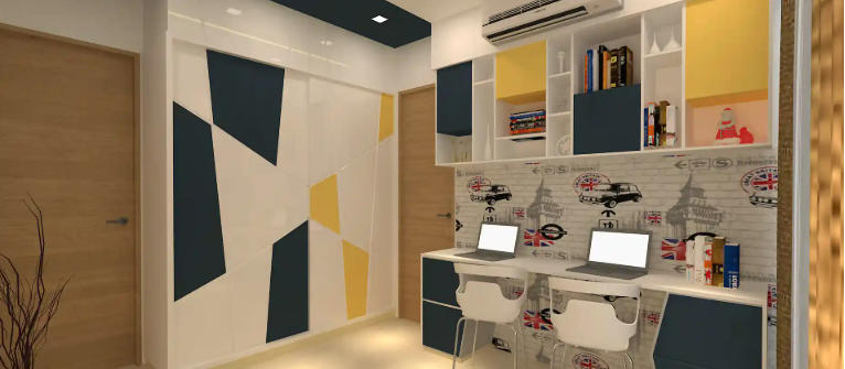Minimalist Study Room for Shared Spaces