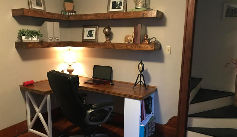 Floating Shelves for Minimalist Study Spaces