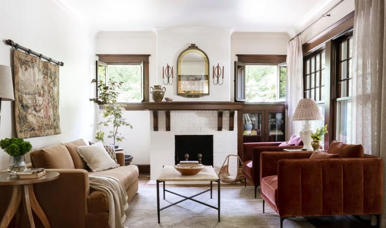 Warm Beige Study Room Minimalist Ideas