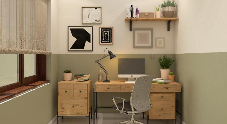 Marble Accents in Minimalist Study Room Designs