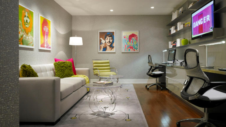 Minimalist Study Room with Wall Art