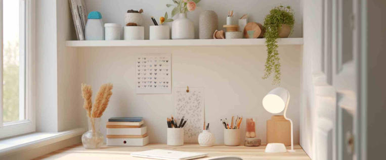 Minimalist Study Room Plant Shelf Ideas