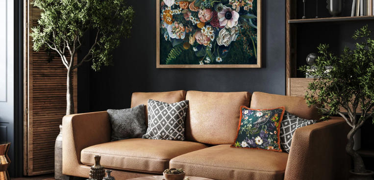 Abstract Prints for Minimalist Study Rooms