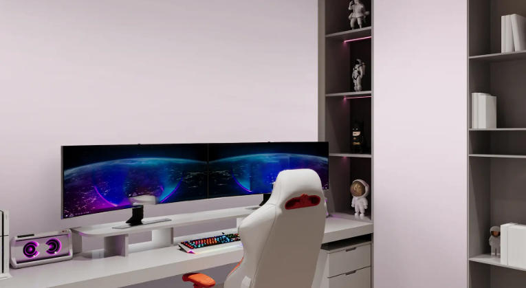 Minimalist Study Room for Gamers