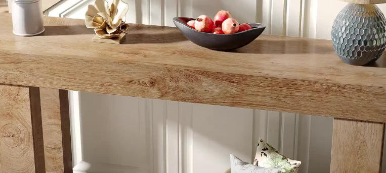 Rustic Console Tables with Drawers for Added Storage