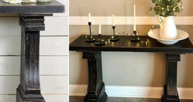 Black Rustic Console Table Styling Tips