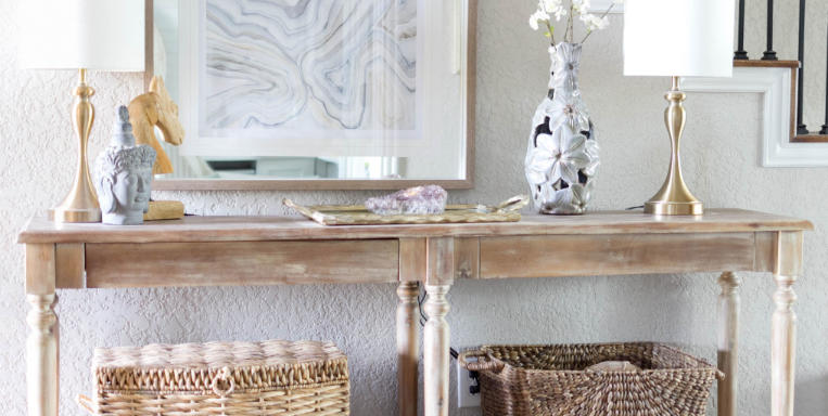 Rustic Entry Console Table Styling Tips