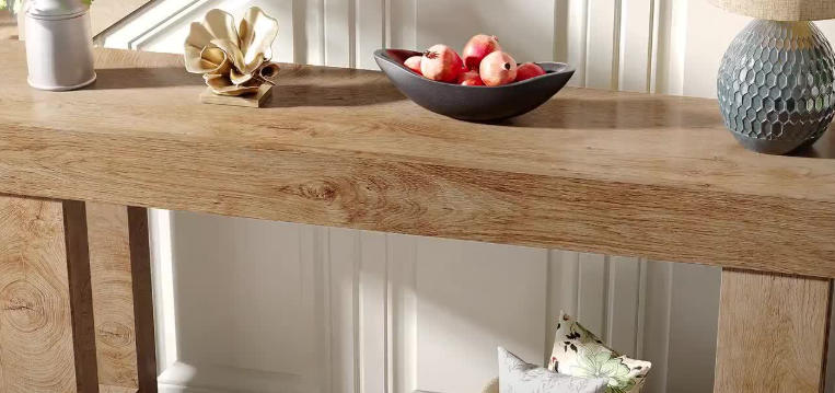 How to Use a Distressed White Console Table