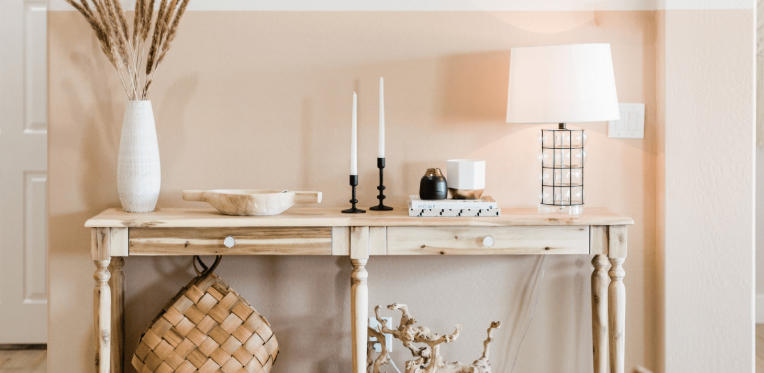 Rustic White Console Table Decor Ideas