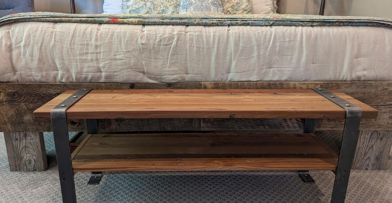 Rustic Entryway Benches with Shoe Storage