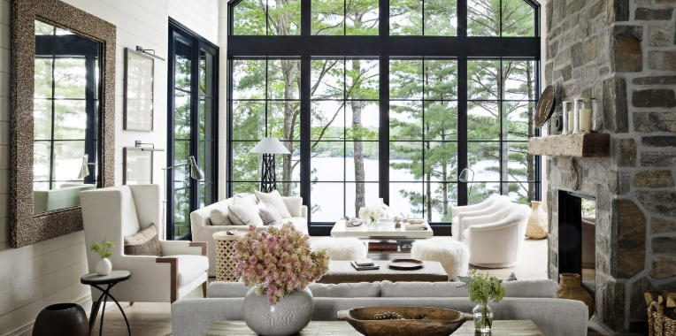 Distressed Grey Entry Tables for Neutral Interiors