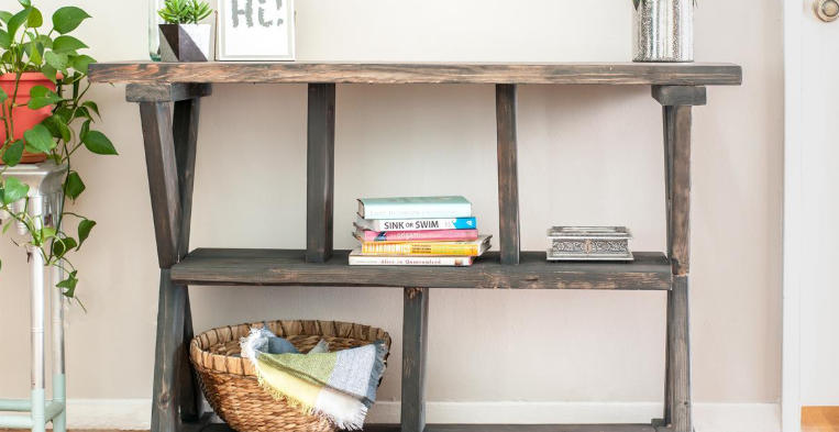 Rustic Console Tables with Shelves for Extra Storage