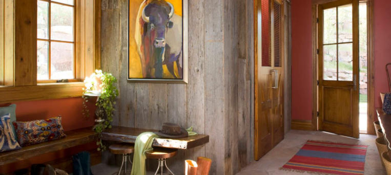 Small Rustic Benches for Entryway Corners