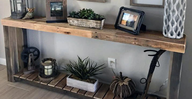 Wood Console Tables in Rustic Style