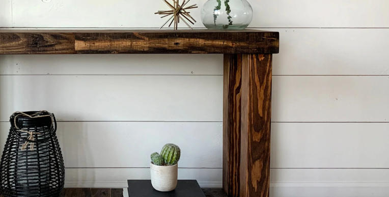 Rustic Wood Hallway Table Designs