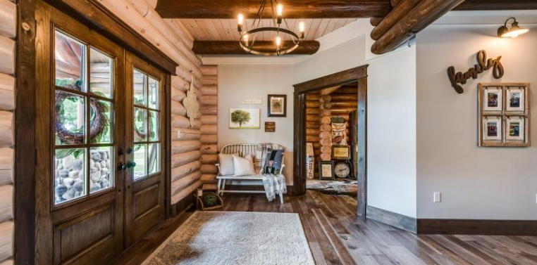 Warm Entryway Ideas with Rustic Elements