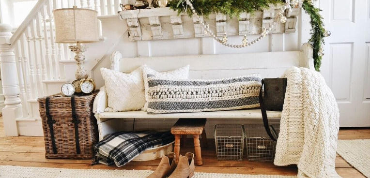 Cozy Entryway Ideas with Wooden Benches