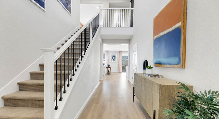 Warm Entryway Ideas with Subtle Patterns