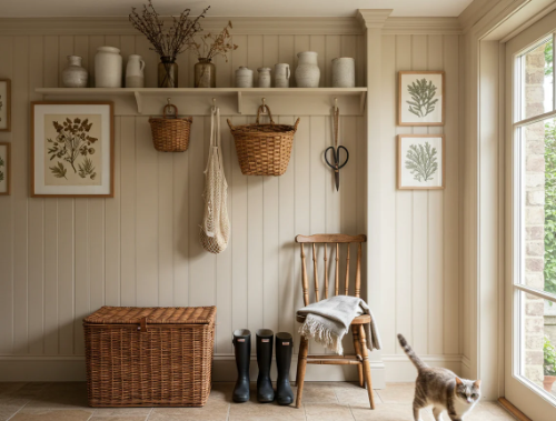 How to Use Soft Beige and Brown Tones in Entryway Decor