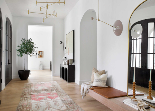 Warm Entryway Ideas Using Soft Ambient Light