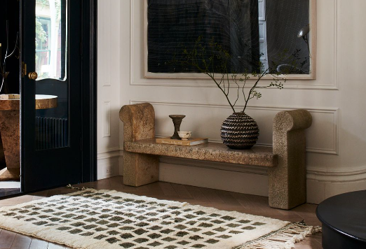 Warm Entryway Styling with Neutral Paint Tones