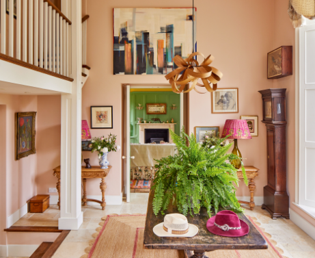 Cozy Entryway Decor Using Soft Pastel Colors