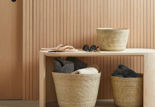 Cozy Entryway Basket Storage Ideas