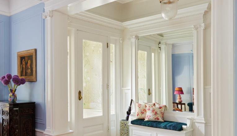 How to Style a Cozy Entryway with Layered Fabrics