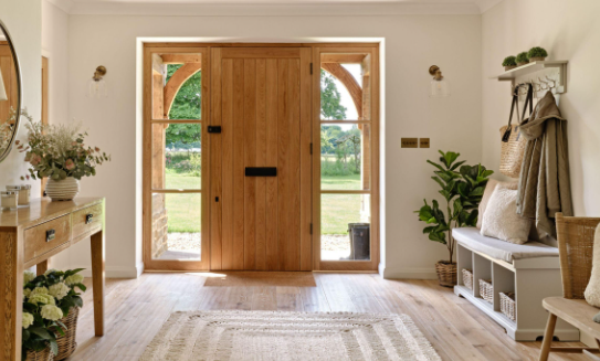 Warm Entryway Ideas Incorporating Handmade Wall Art