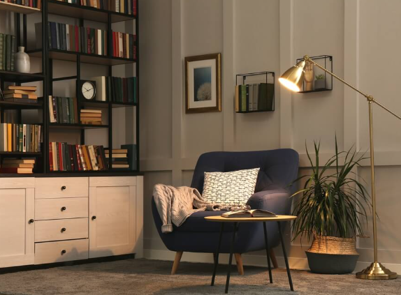 Closed Storage Cabinets for a Tidy Study Room