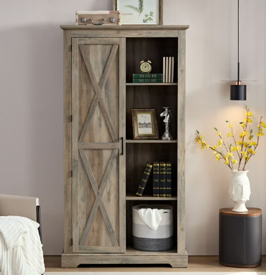 Rustic Storage Cabinets for Study Rooms