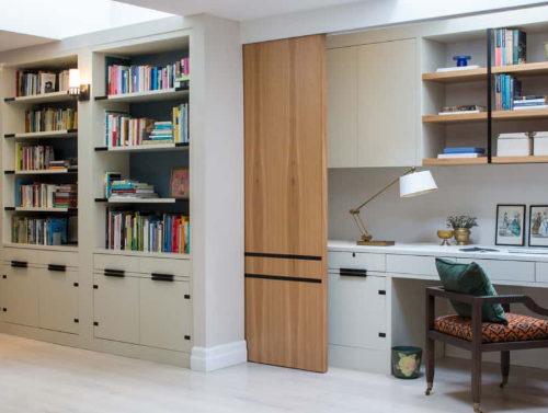Storage Cabinets for Study Rooms with Hidden Handles